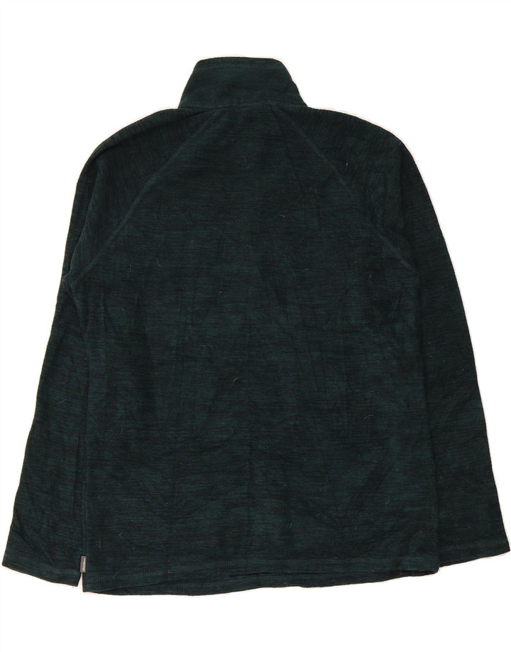 EDDIE BAUER Womens Zip Neck Fleece Jumper UK 14 Medium Green Polyester Vintage Eddie Bauer and Second-Hand Eddie Bauer from Messina Hembry 