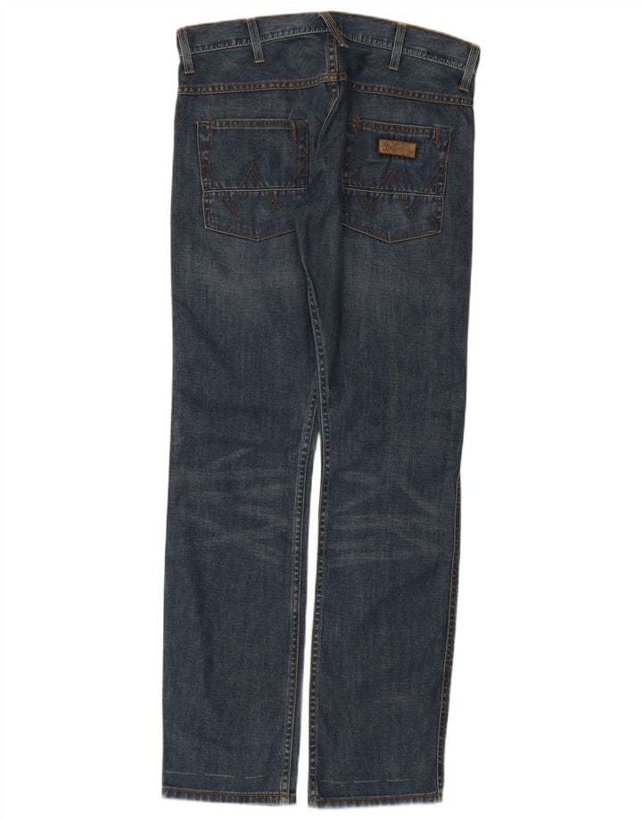 WRANGLER Herren Straight Jeans W34 L34 Blaue Baumwolle