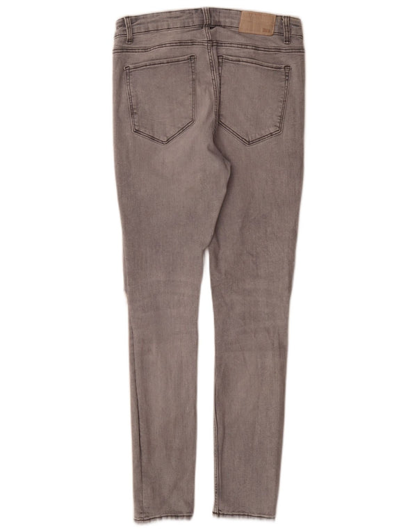 Zara Damen Distressed Skinny Jeans EU 38 Small W28 L27 Graue Baumwolle