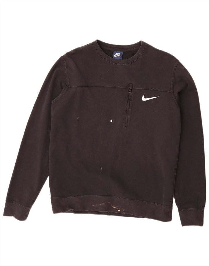 Nike Herren-Sweatshirt-Pullover, mittelschwarz, Baumwolle
