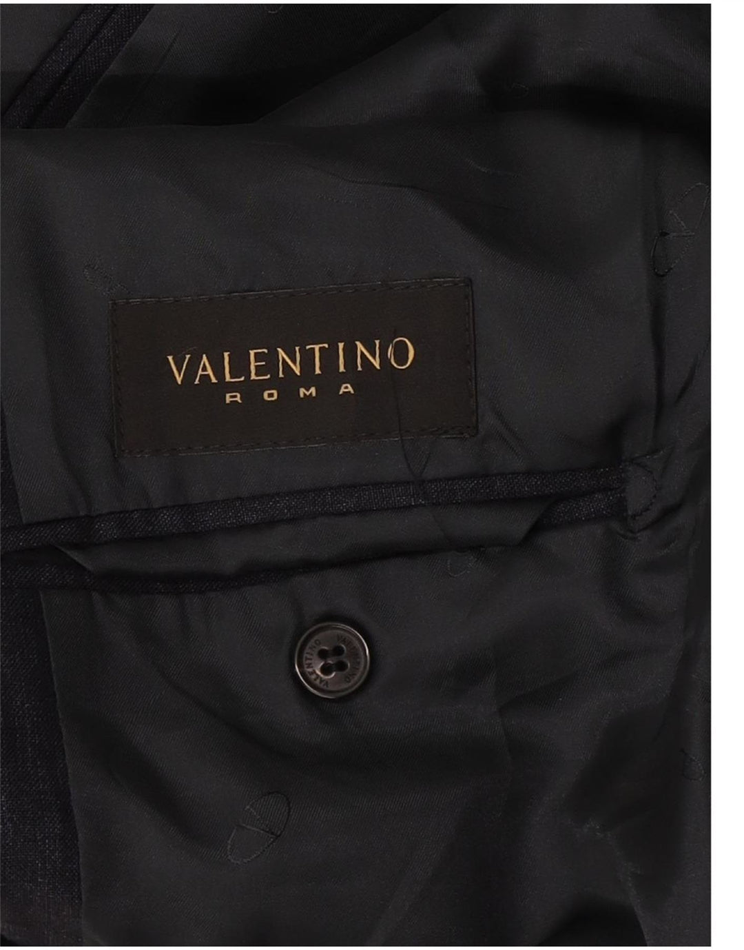 Valentino Herren 3-Knopf-Blazerjacke IT 54 2XL Marineblaues Leinen