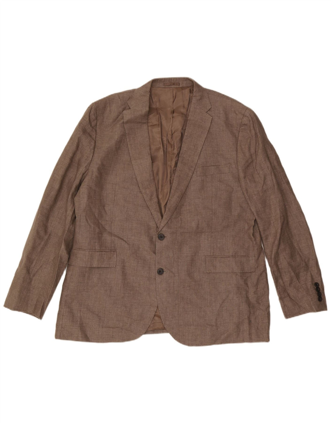 John Lewis Herren 2-Knopf-Blazerjacke IT 50 Large Beige Leinen