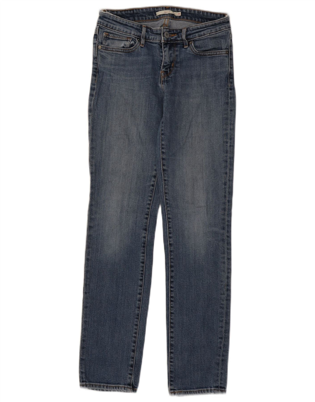 Levi's Damen 712 Slim Jeans W26 L30 Blaue Baumwolle