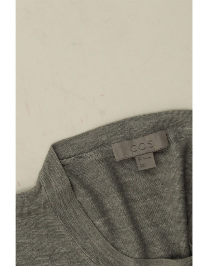Cos Herren-T-Shirt-Oberteil, groß, grau gesprenkelte Baumwolle