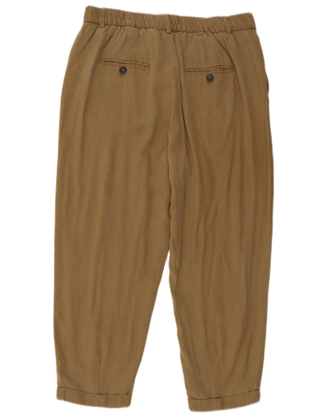 Zara Damen Hose mit Pegged-Ausschnitt, mittelgroß, W28, L23, Braun