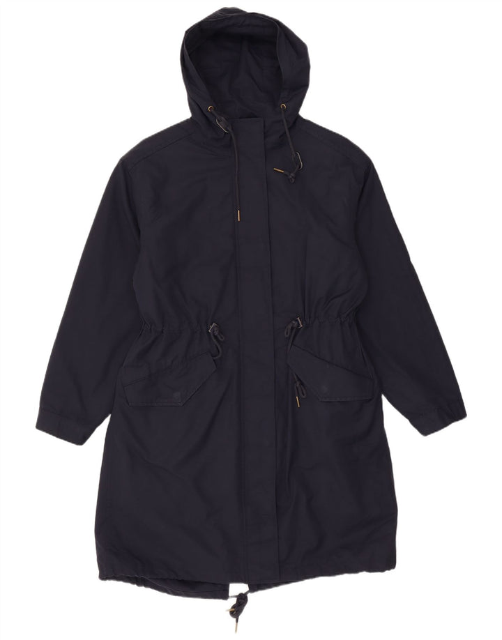 Marks & Spencer Damen-Parka mit Kapuze, UK 12, Mittelmarineblau, Polyester