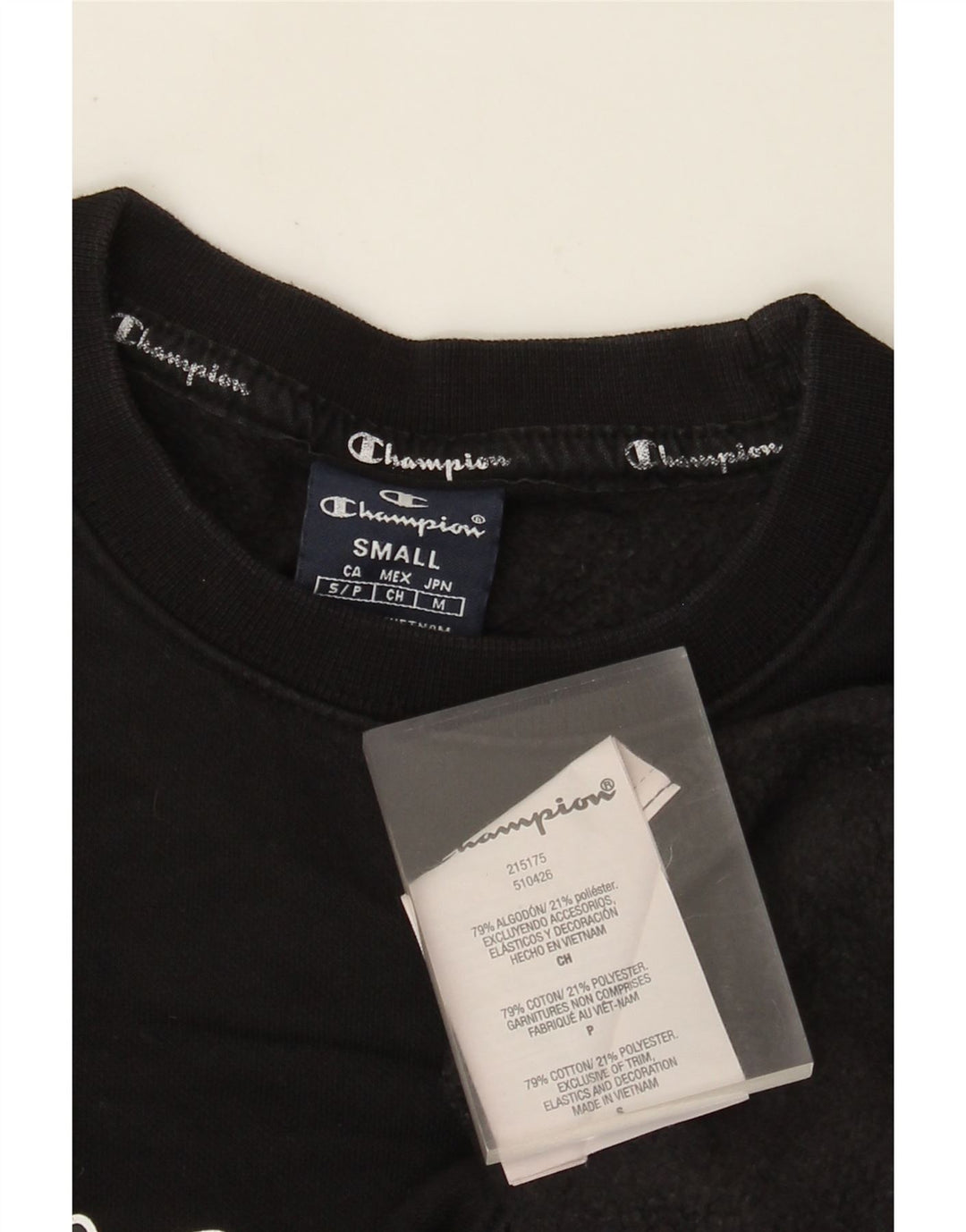 Champion Herren-Sweatshirt mit Grafik, Größe S, schwarze Baumwolle