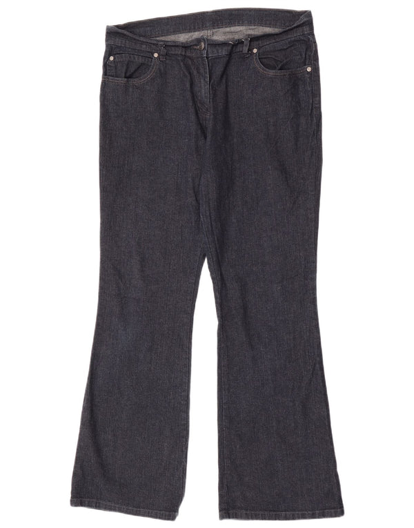 Marks & Spencer Damen Bootcut Jeans UK 18 XL W35 L30 Marineblaue Baumwolle