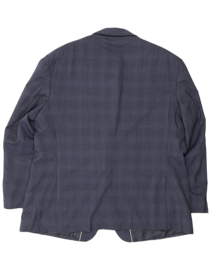 Pierre Cardin Herren 2-Knopf-Blazerjacke UK 50 5XL Marineblau kariert