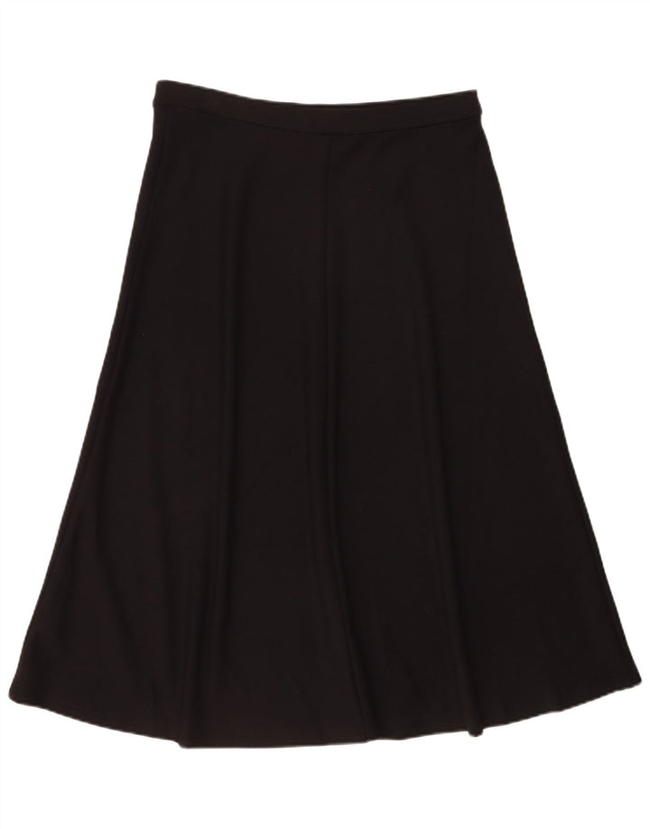 Marks & Spencer Damen A-Linienrock UK 14 Large W34 Schwarz Polyester