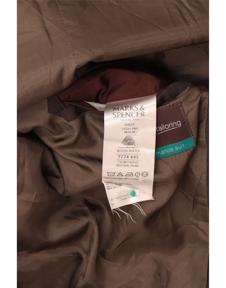 Marks & Spencer Herren-Blazer mit 2 Knöpfen, UK 44, 2XL, graue Schurwolle