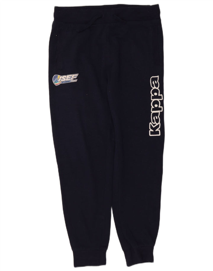 Kappa Herren-Trainingsanzug mit Grafik, Jogginghose, Größe S, Marineblau, Polyester
