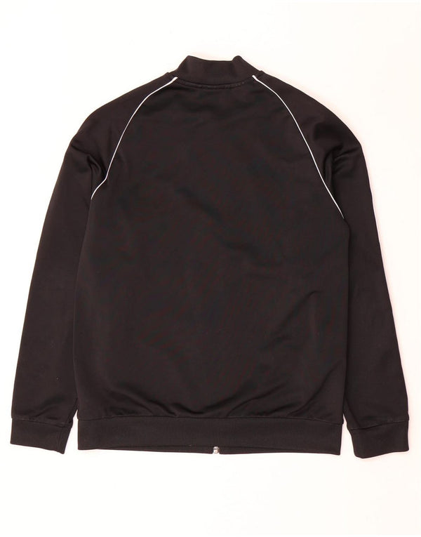 Adidas Jungen Trainingsanzug Top Jacke 12-13 Jahre Schwarzes Polyester
