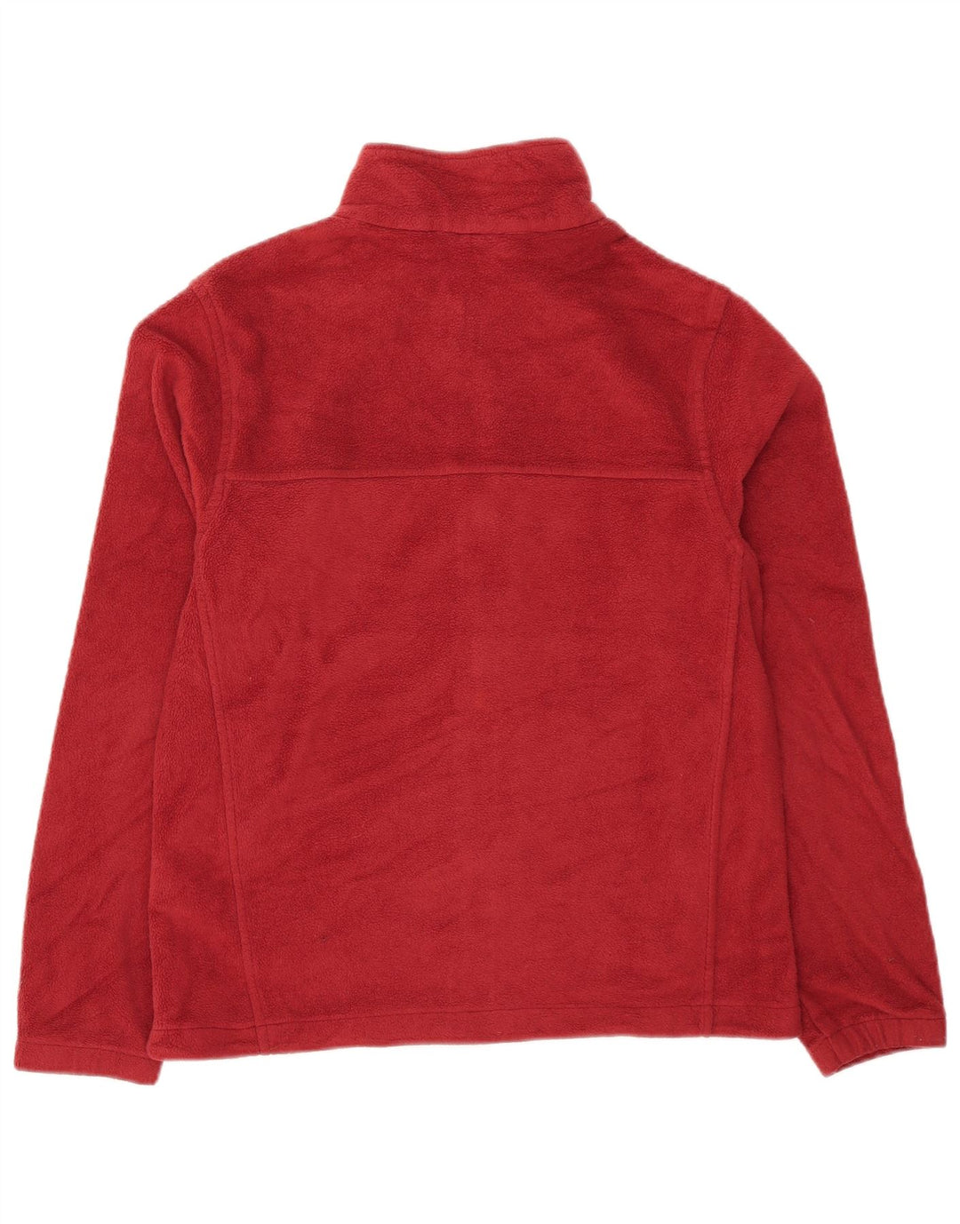 COLUMBIA Mens Fleece Jacket Medium Maroon Polyester