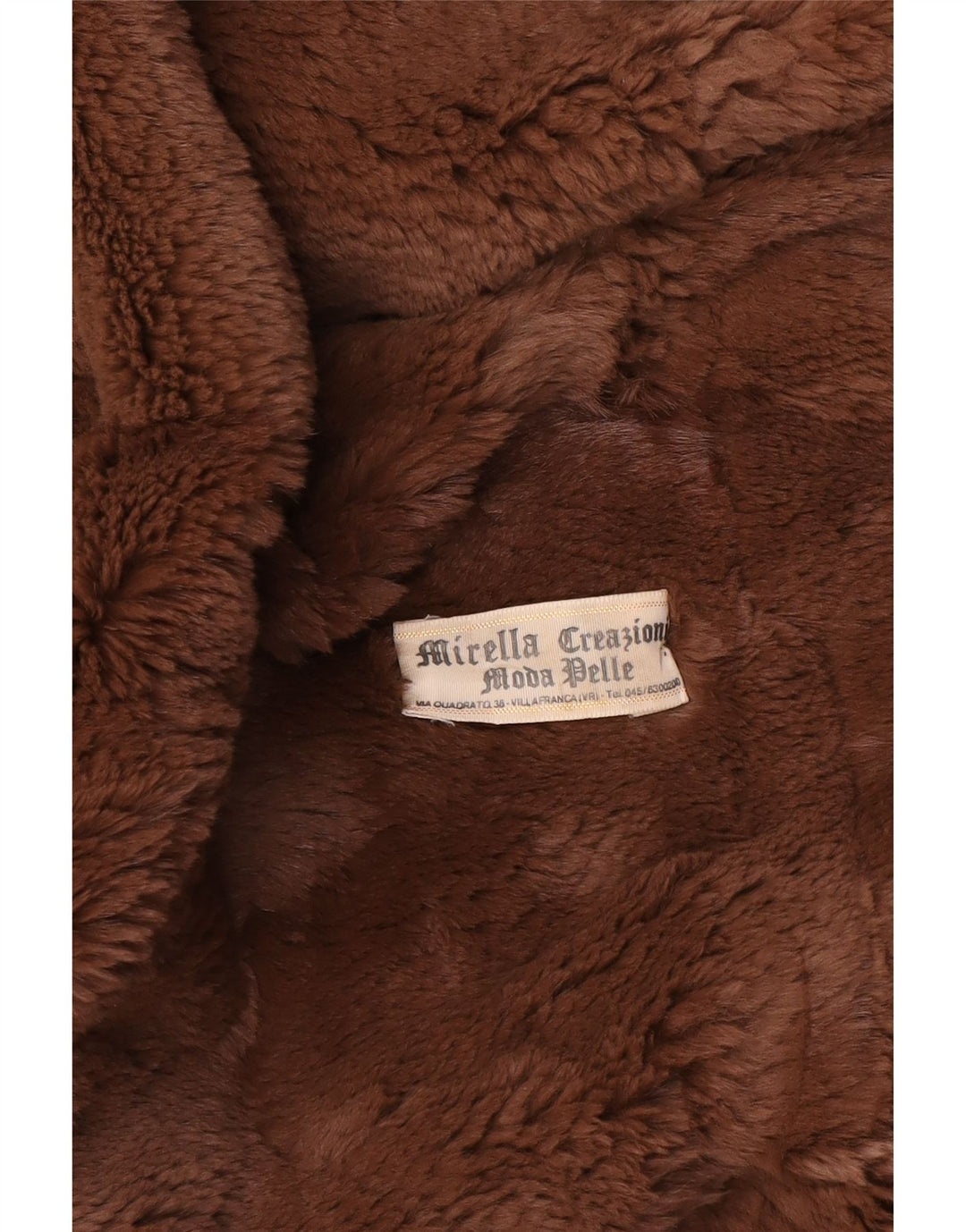 Mirella Herren Sherpa Ledermantel UK 44 2XL Braunes Leder