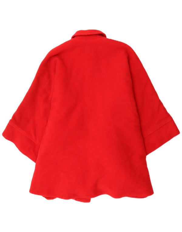 Vintage Mädchen Poncho Mantel 11-12 Jahre rote Wolle