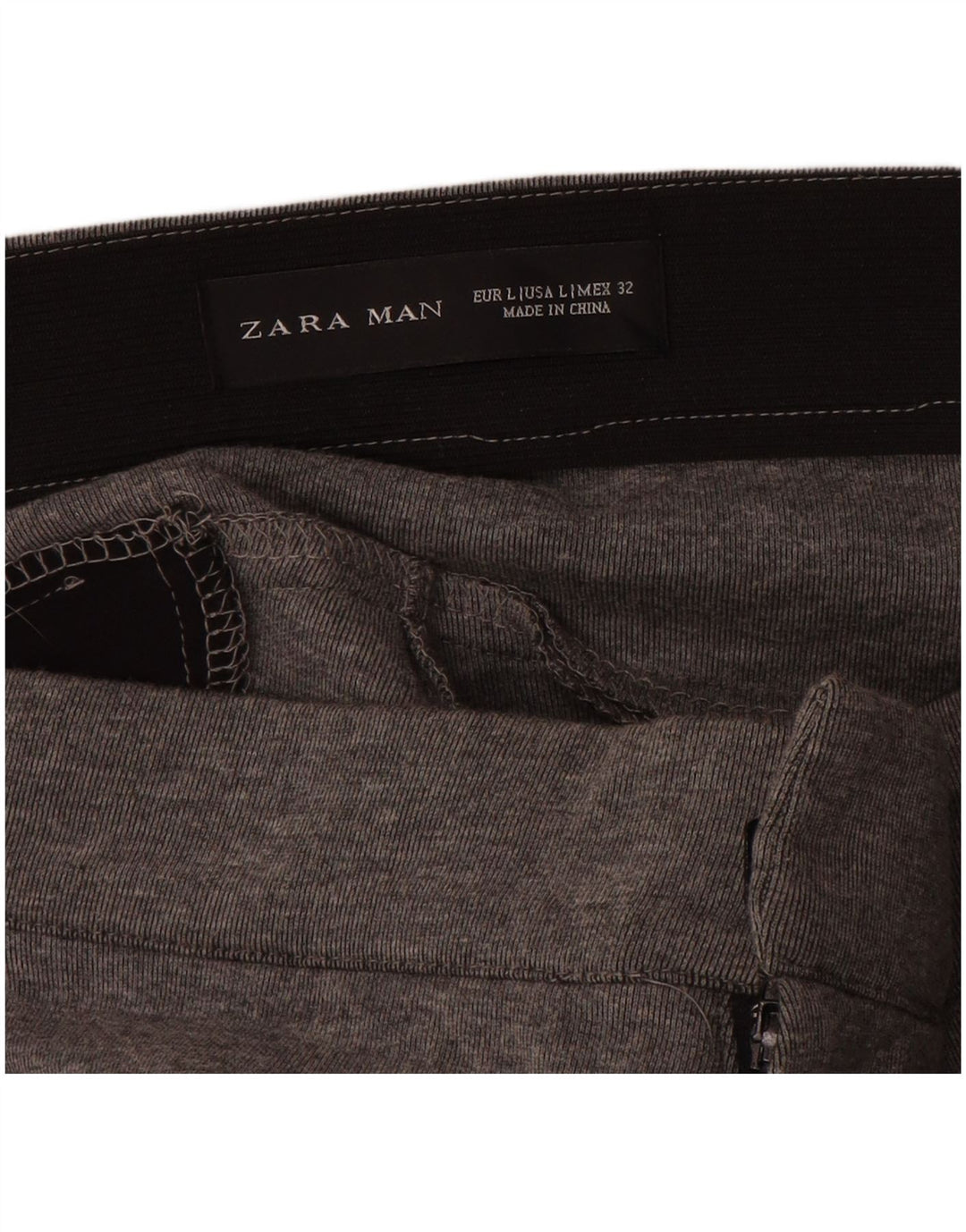 ZARA Herren Slim-Hose, Größe L, W34, L27, Grau, Baumwolle
