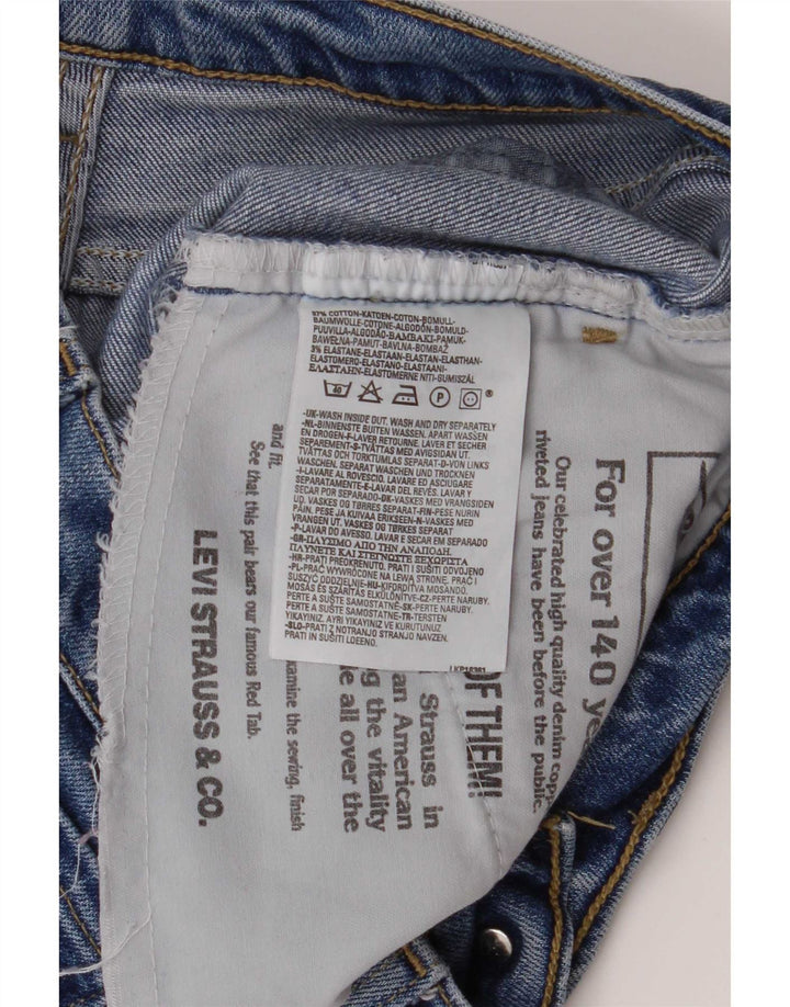 Levi's Damen Jeansshorts W28 mittelblaue Baumwolle
