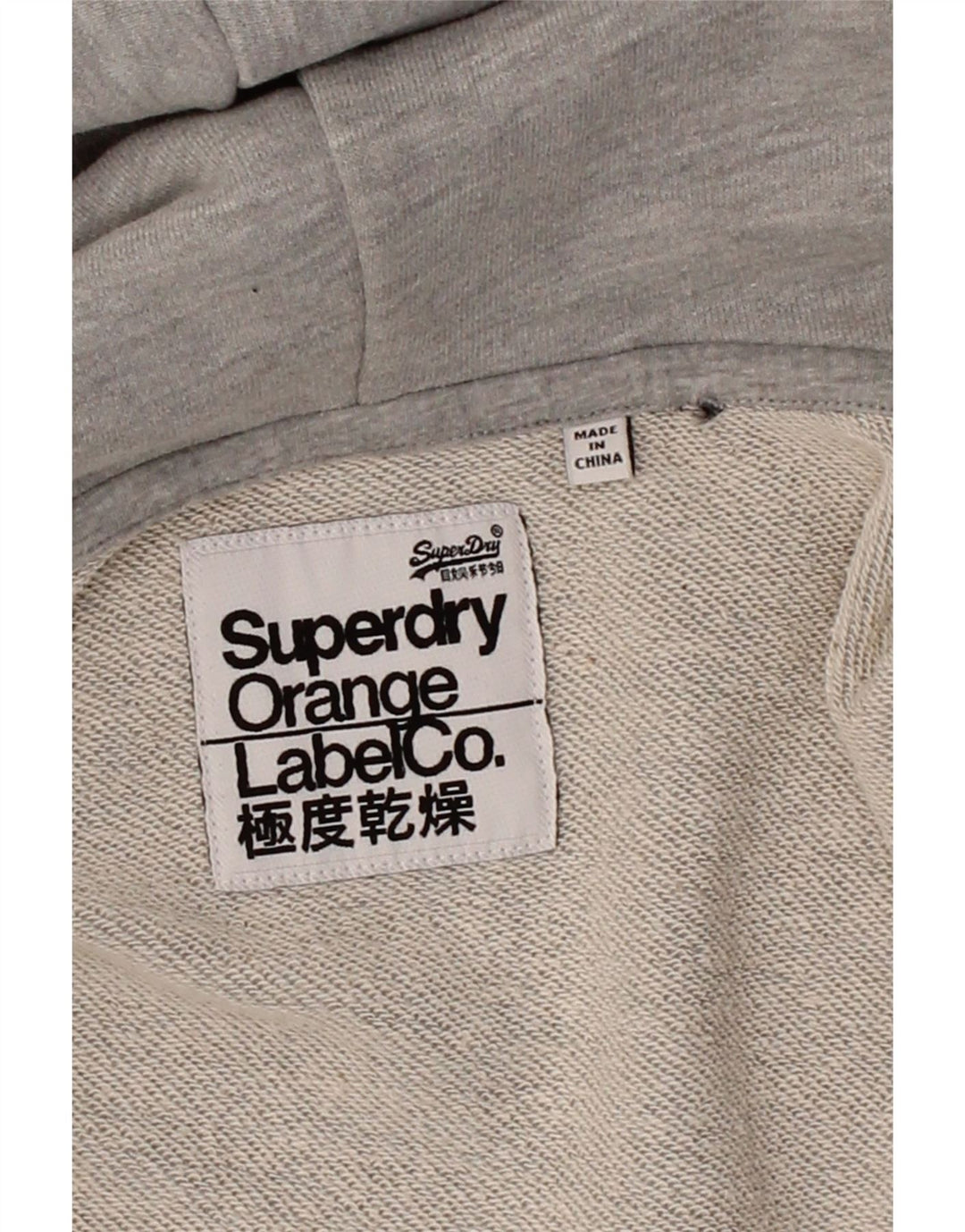SUPERDRY Womens Zip Hoodie Sweater UK 14 Medium Grey Cotton Vintage Superdry and Second-Hand Superdry from Messina Hembry 