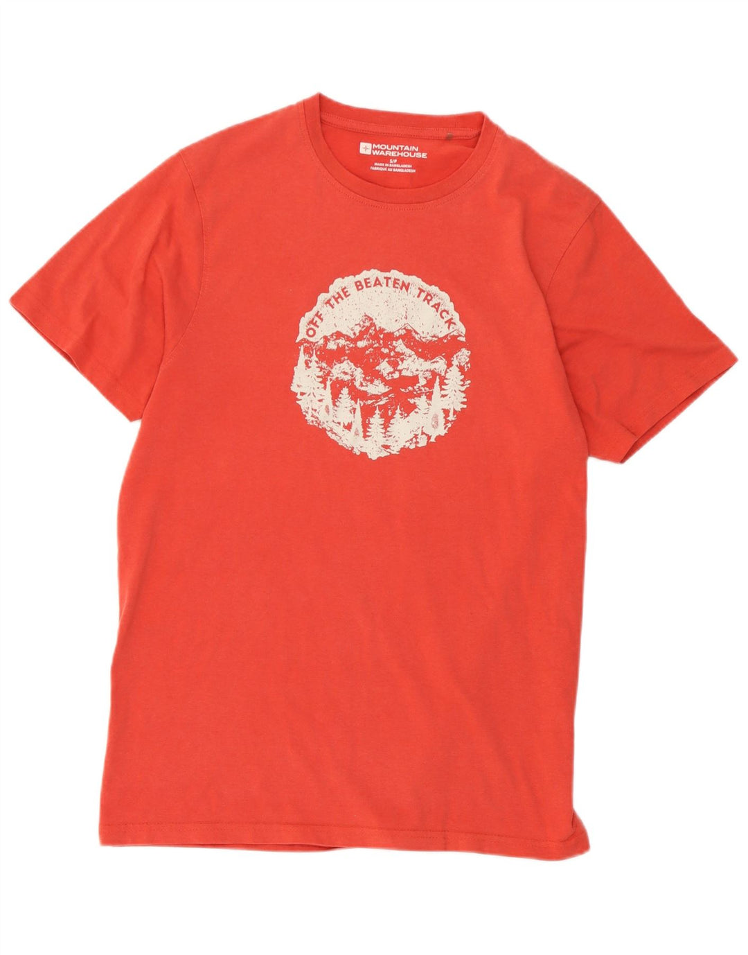 Mountain Warehouse Herren-T-Shirt mit Grafik, Größe S, Rot, Baumwolle