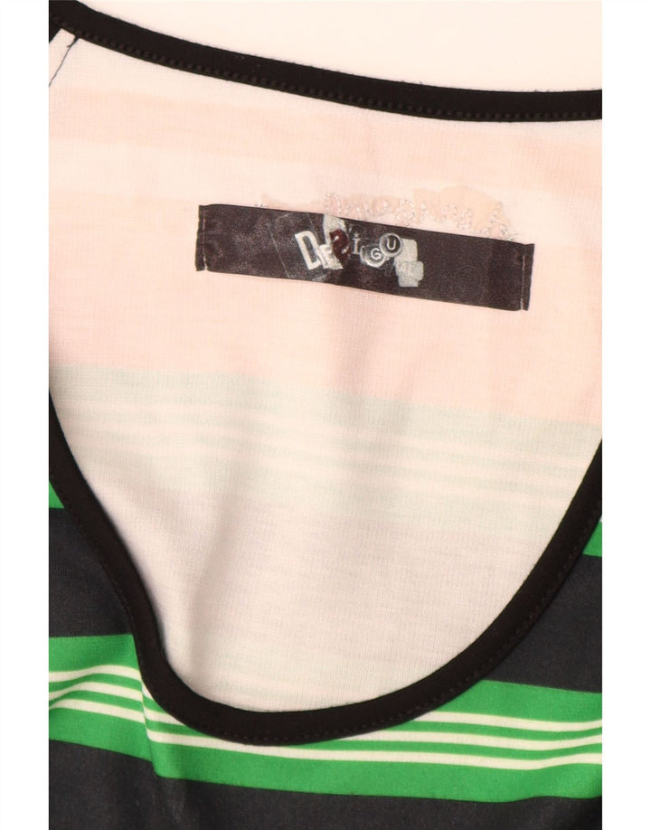 DESIGUAL Damen Grafik-T-Shirt-Kleid UK 12 Medium Mehrfarbiger Schmetterling