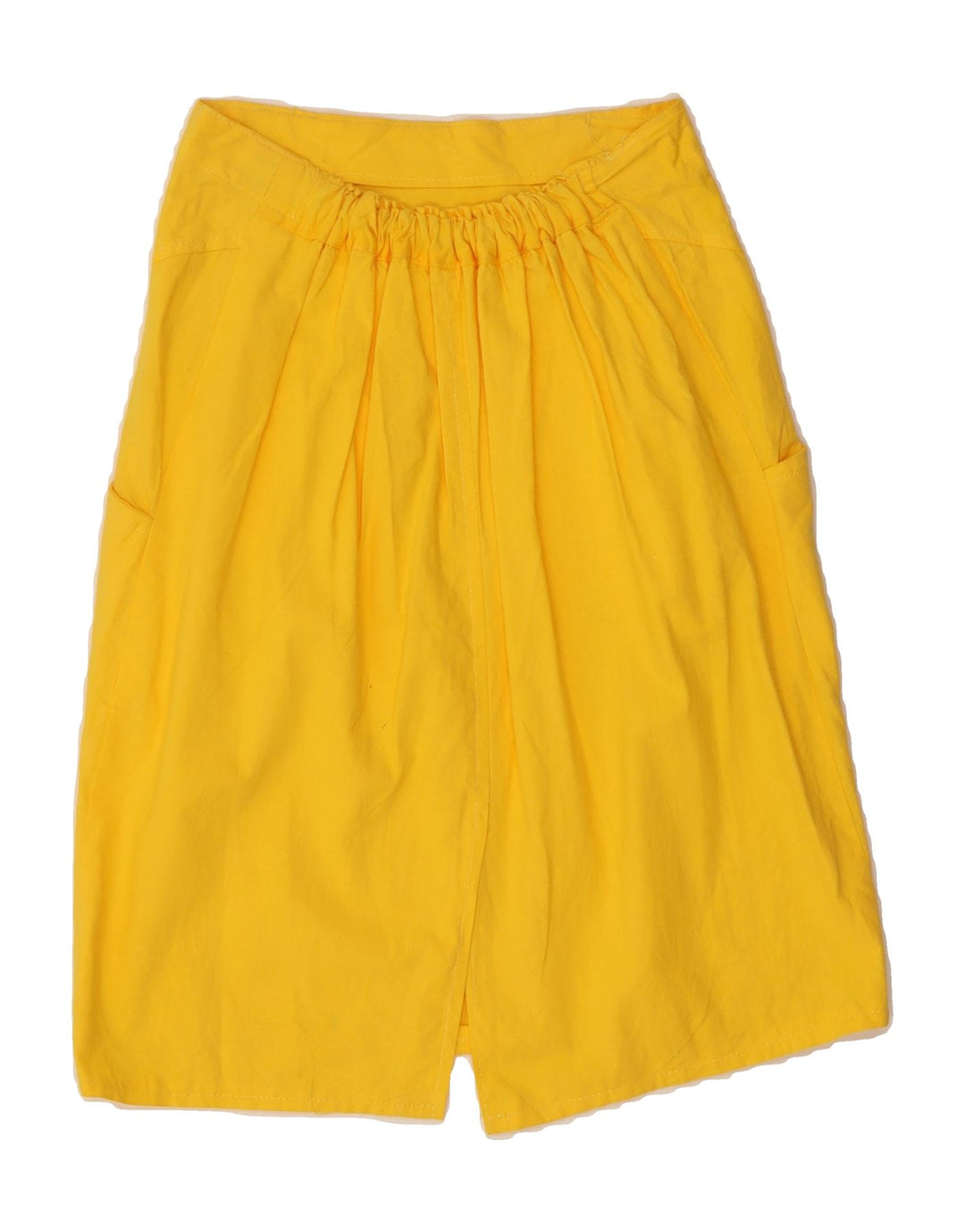 VINTAGE Womens A-Line Skirt W24 XS Yellow Vintage Vintage and Second-Hand Vintage from Messina Hembry 