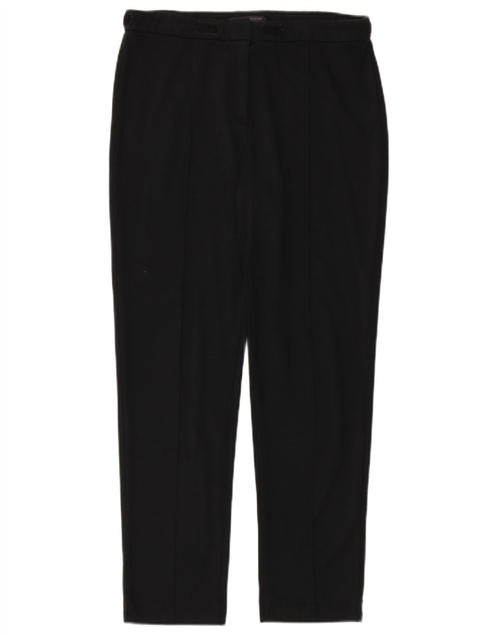 Marks & Spencer Damen Slim Casual Hose UK 12 Medium W32 L30 Schwarz