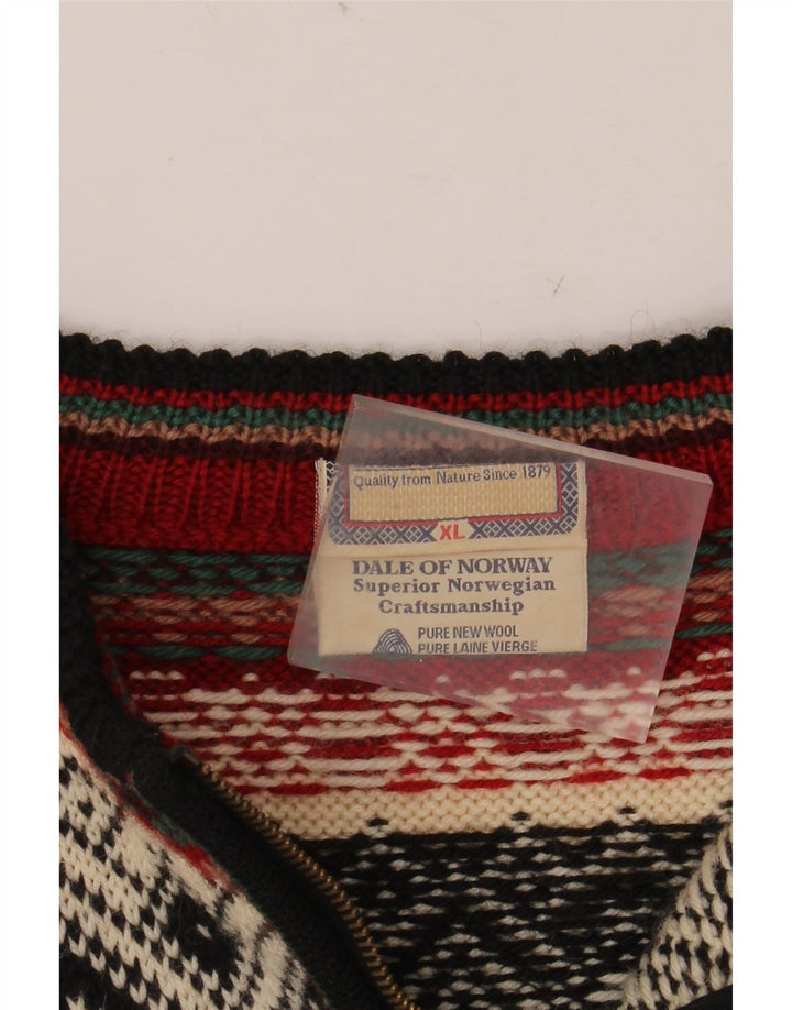 DALE OF NORWAY Herren-Pullover mit Reißverschluss, XL, Off-White, Fair Isle