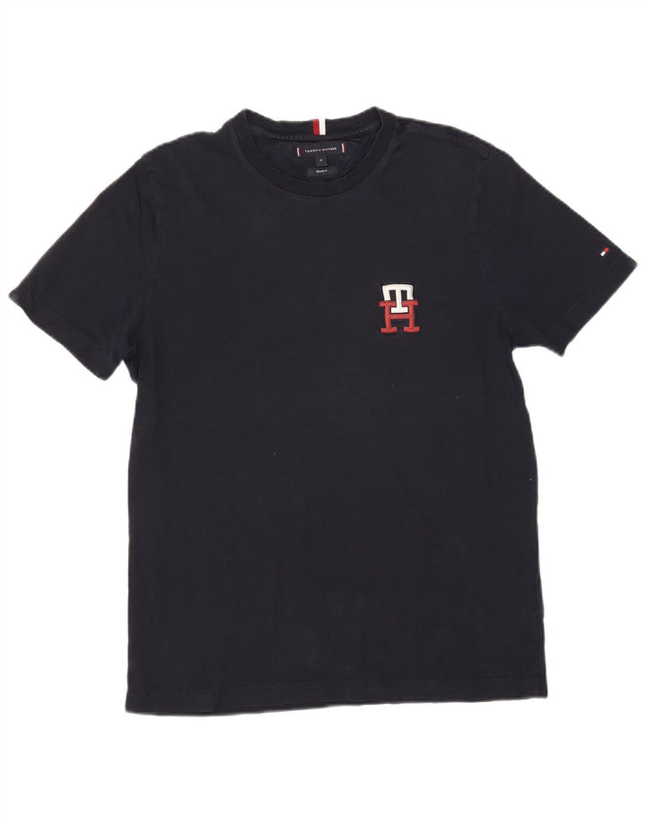 Tommy Hilfiger Herren-T-Shirt mit normaler Passform, mittleres Marineblau