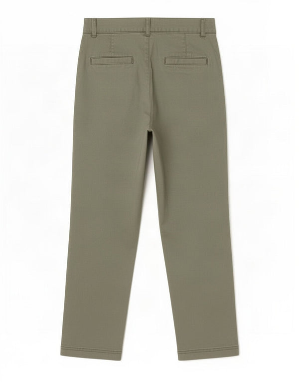 Gap Damen Boyfriend Crop Straight Chino Hose US 12 Large W30 L26 Khaki