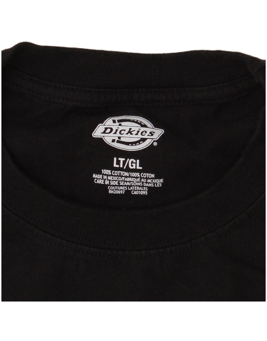 Dickies Herren T-Shirt Top Large Schwarz Baumwolle