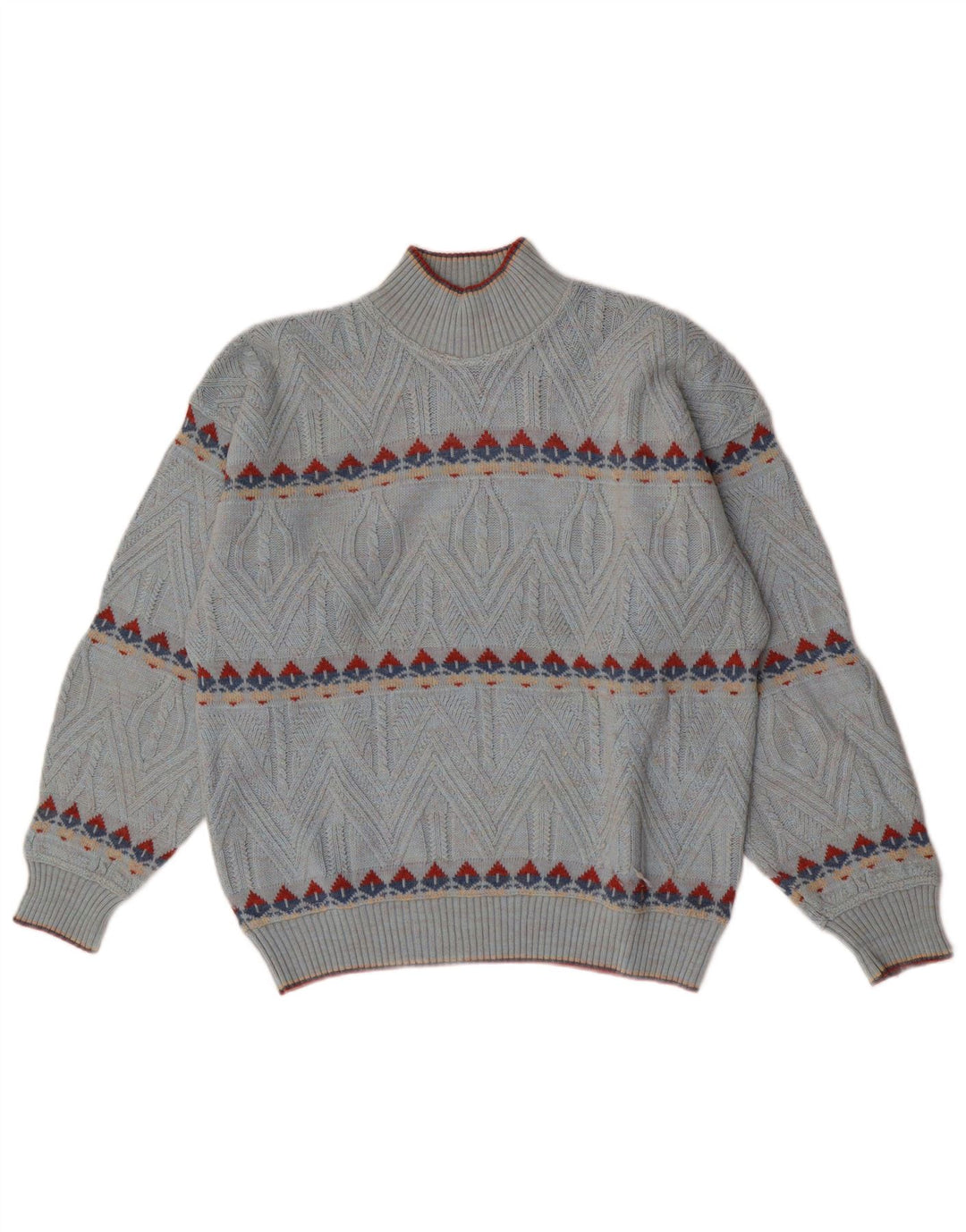 Umberto Bilancioni Herren Rollkragenpullover Pullover IT 48 Mittelblau