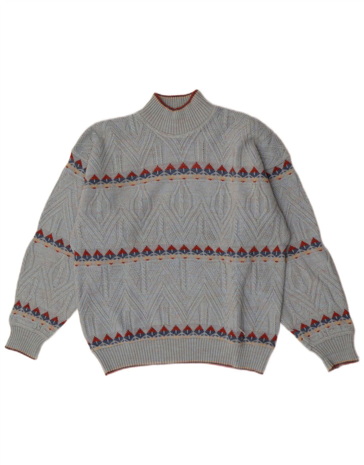 Umberto Bilancioni Herren Rollkragenpullover Pullover IT 48 Mittelblau