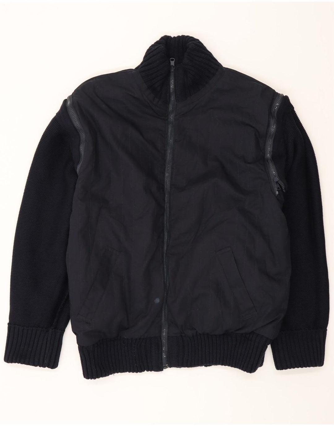 Paul & Shark Herren Strick-Grafik-Wendejacke UK 40 Large Marineblau