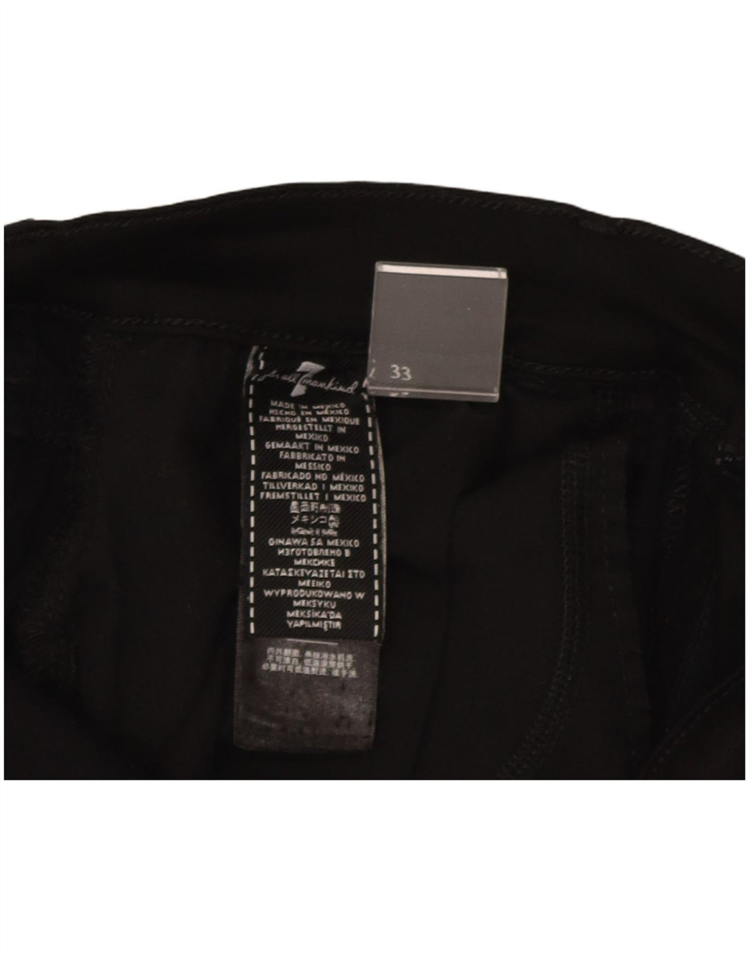 7 For All Mankind Herren Slim Jeans W33 L33 Schwarz Modal