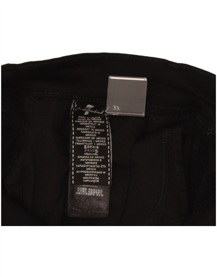 7 For All Mankind Herren Slim Jeans W33 L33 Schwarz Modal