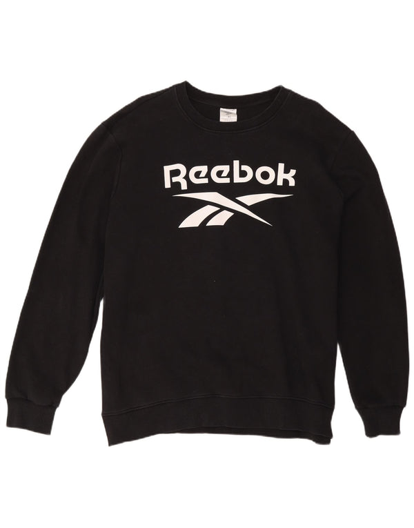 Reebok Herren Graphic Sweatshirt Pullover XL Schwarz Baumwolle