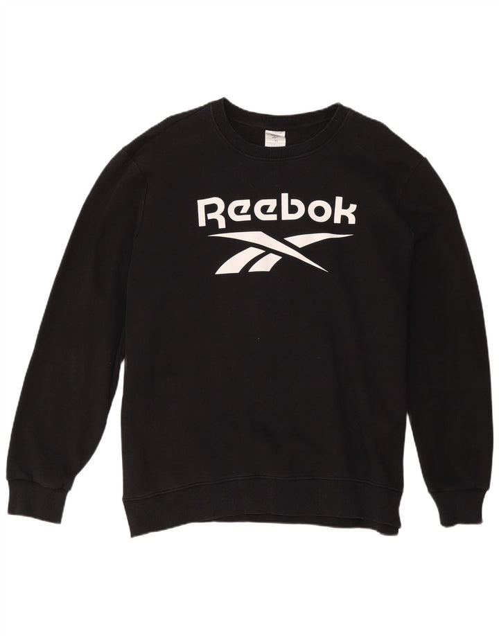 Reebok Herren Graphic Sweatshirt Pullover XL Schwarz Baumwolle