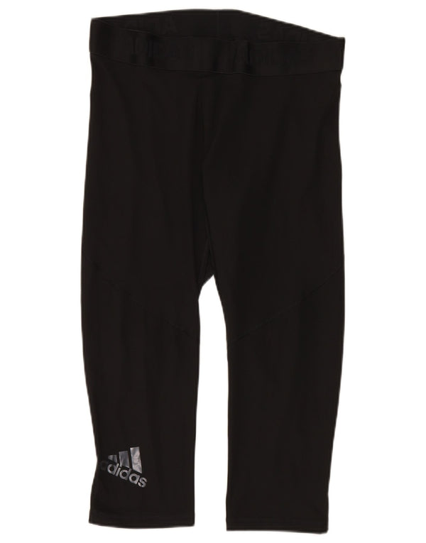 Adidas Damen Climacool Graphic Capri Leggings UK 18 XL Schwarz