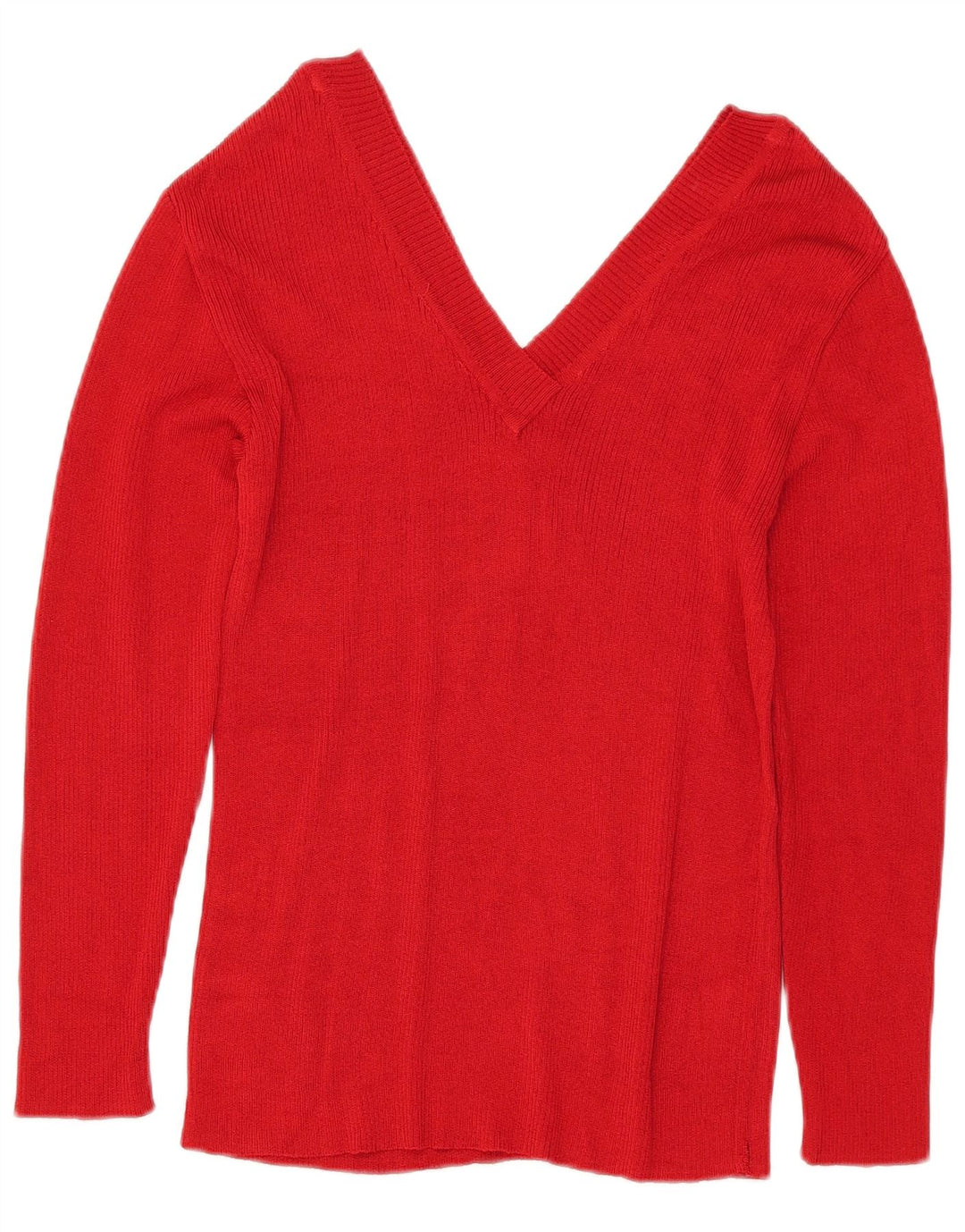 Vogue Damen-Pullover mit V-Ausschnitt, UK 14, Größe L, rote Viskose