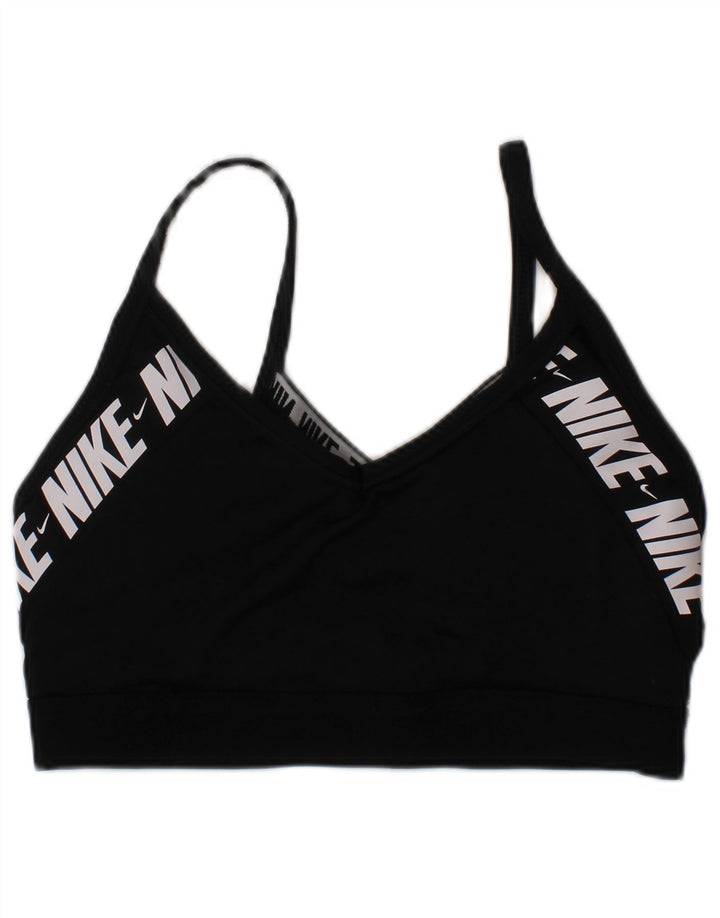 Nike Damen gepolstertes Sport-BH-Oberteil, Größe S, Schwarz, Polyester, Sport