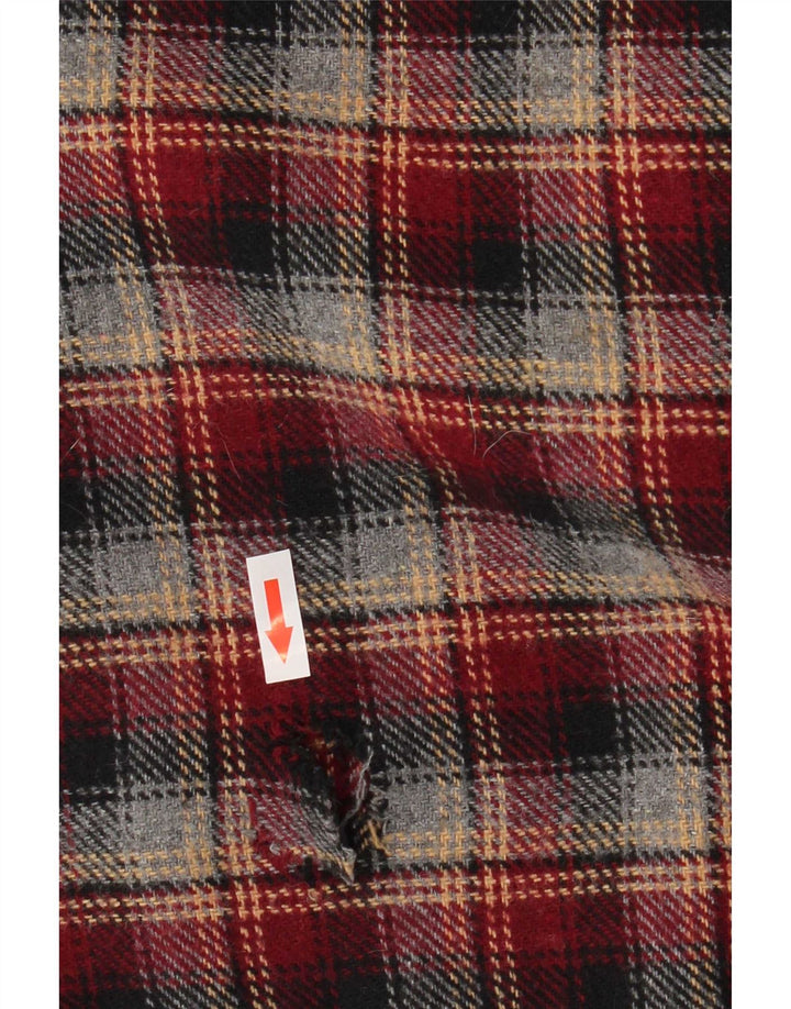 Crown Herren Flanellhemd Mittelrot kariert