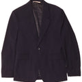 Zara Herren-Blazer mit 1 Knopf, EU 48, mittelmarineblaues Polyester
