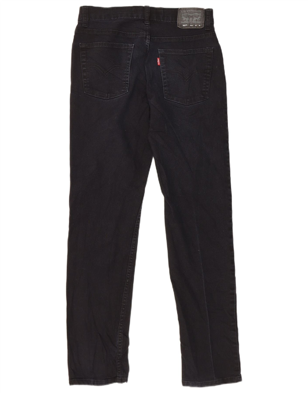 Levi's Damen 502 Regular Tapered Jeans W28 L30 Marineblaue Baumwolle