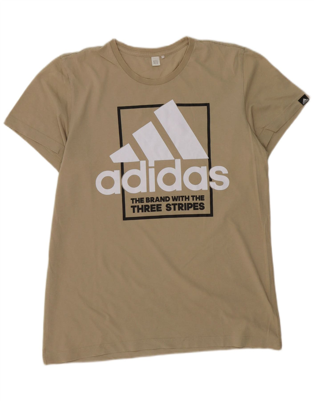 Adidas Herren Grafik T-Shirt Top Large Beige