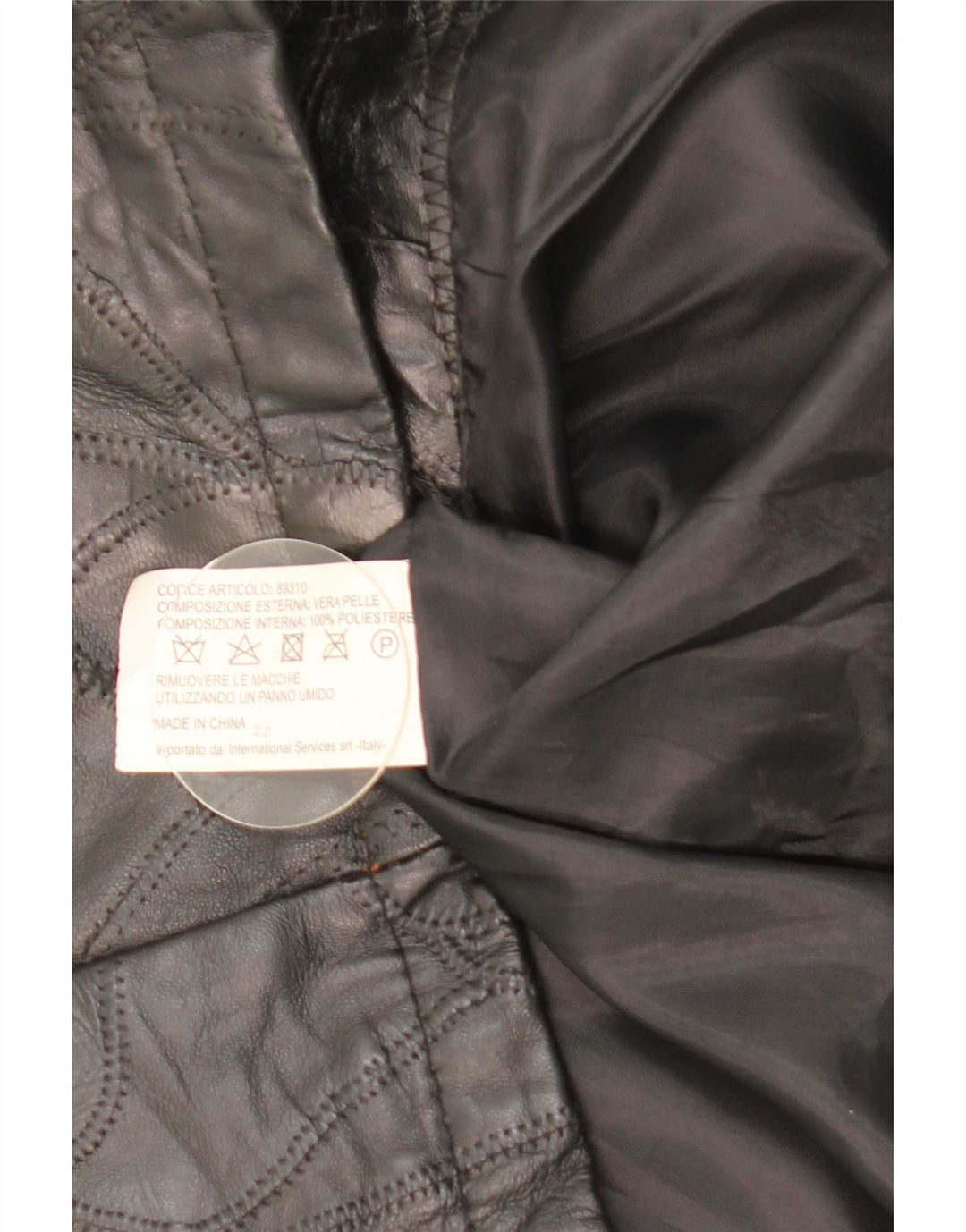 Alberto Bruni Herren Ledermantel UK 40 Großes schwarzes Patchwork-Leder