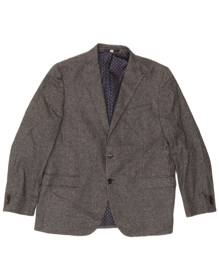 Marks & Spencer Herren-Blazer mit 2 Knöpfen, UK 44, 2XL, graue Wolle