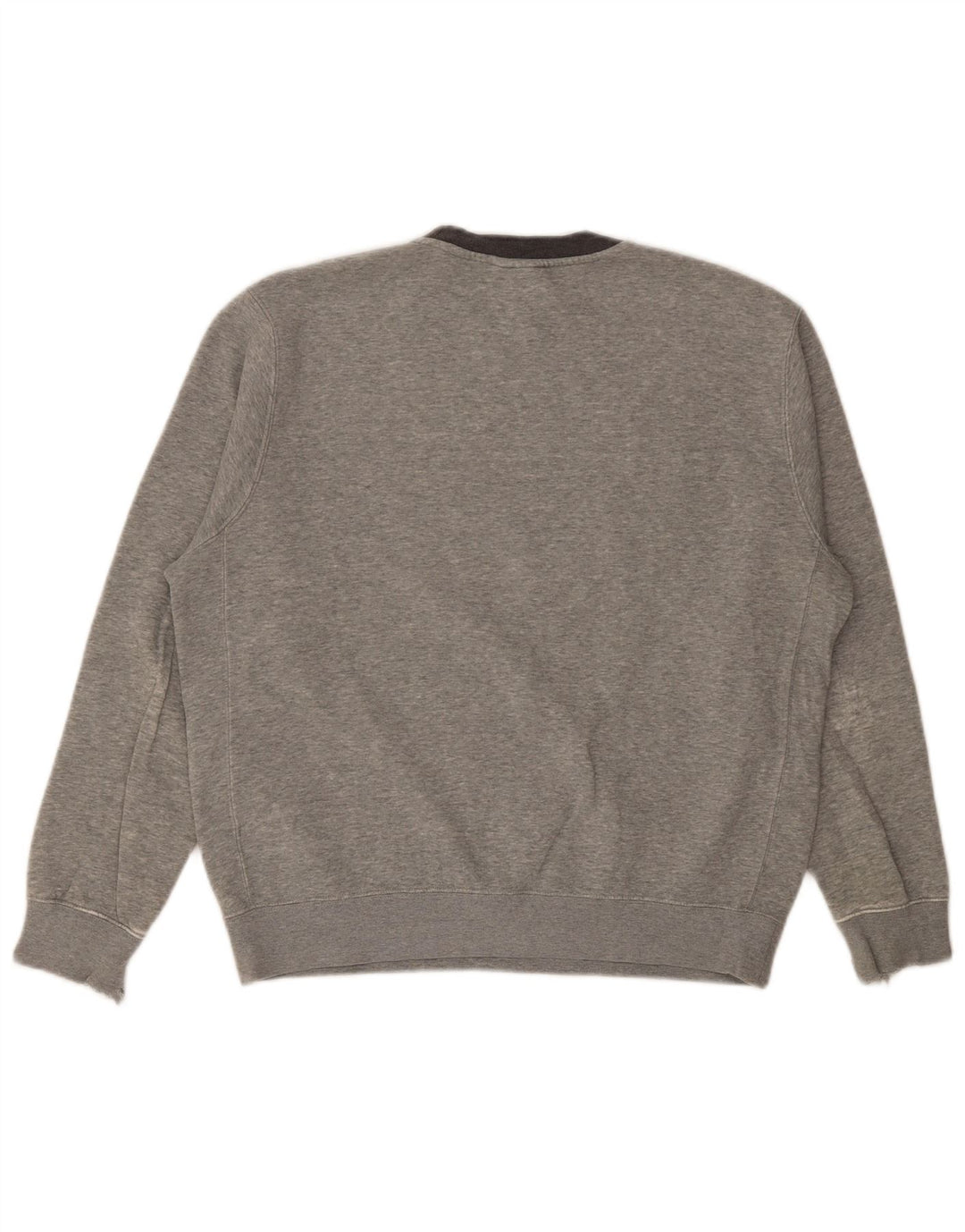 Nike Herren-Sweatshirt-Pullover aus mittelgrau gefleckter Baumwolle