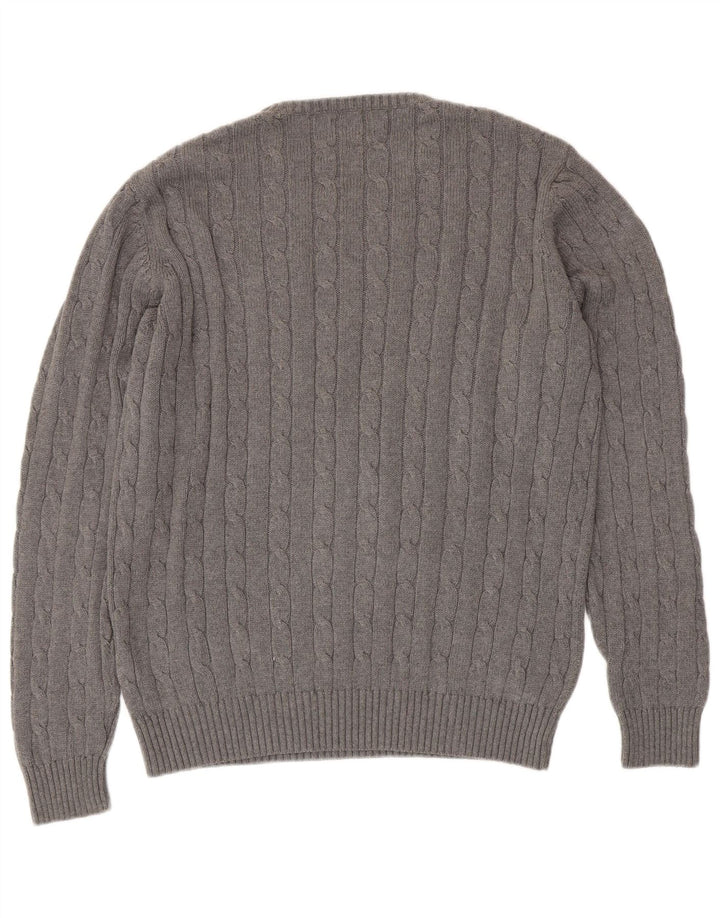 Marks & Spencer Herren-Pullover „Harbor“ mit Rundhalsausschnitt, Blau, Größe L, Grau