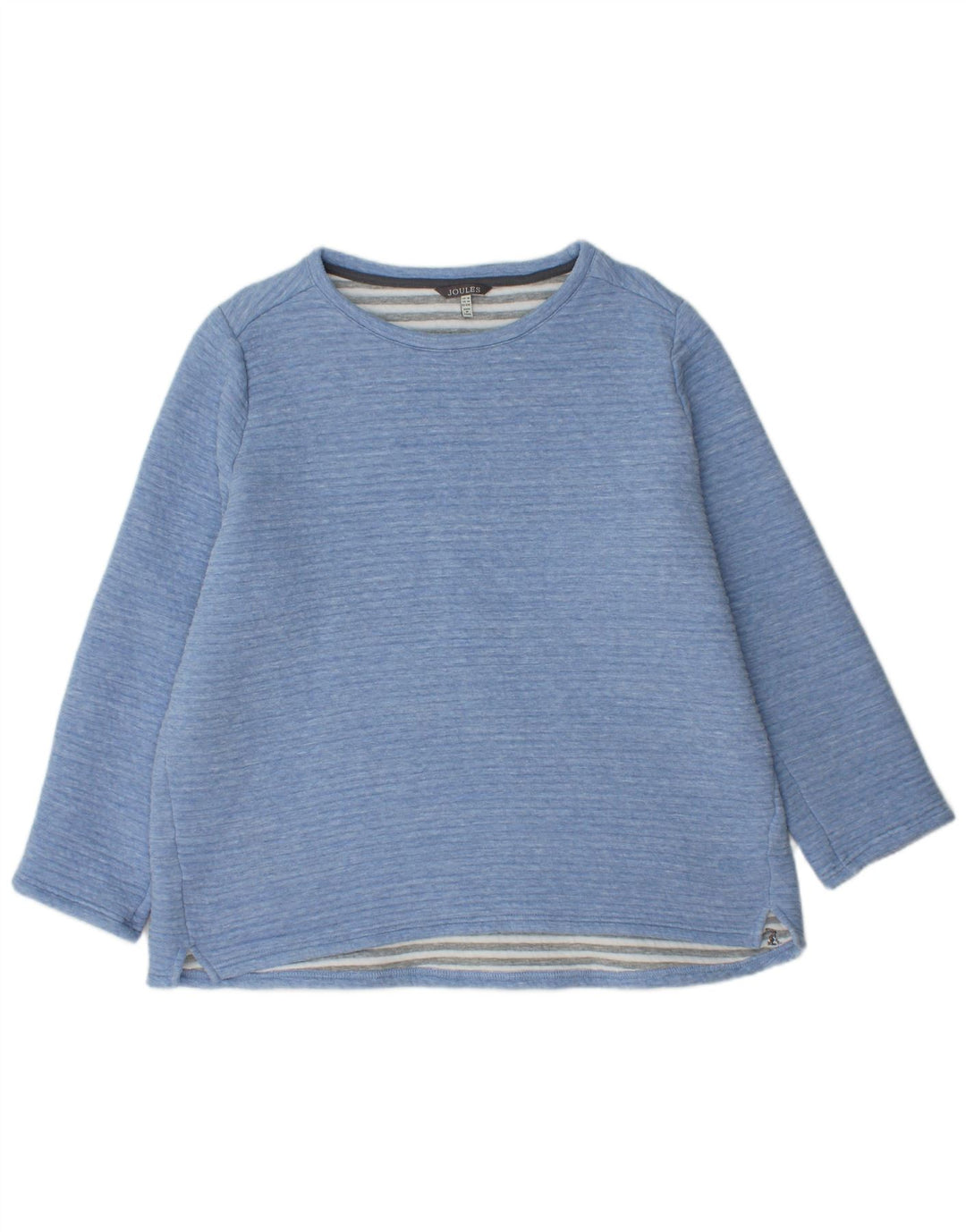 JOULES Damen-Sweatshirt in Übergröße, Gr. 18, XL, blaue Nadelstreifen-Baumwolle